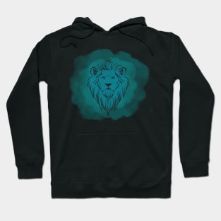 Blue lion head Hoodie